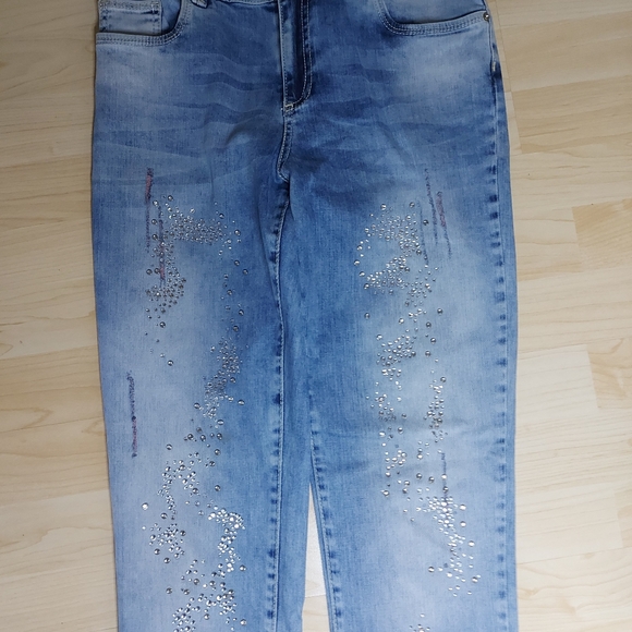 Tricotto Rhinestone Bling Embellished Jeans - Picture 5 of 10